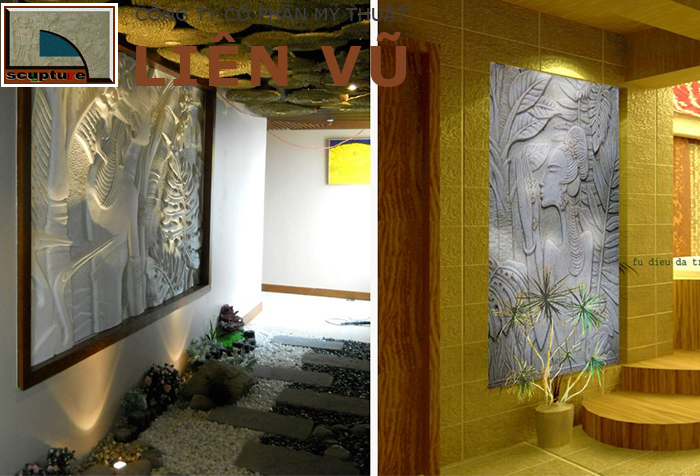 Tranh phù điêu cô gái trang trí nội thất đẹp