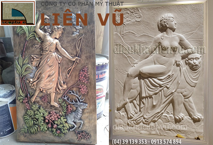 Tranh phù điêu cô gái với chủ đề thể hiện đa dạng