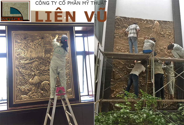 Tranh phù điêu composite giả đồng