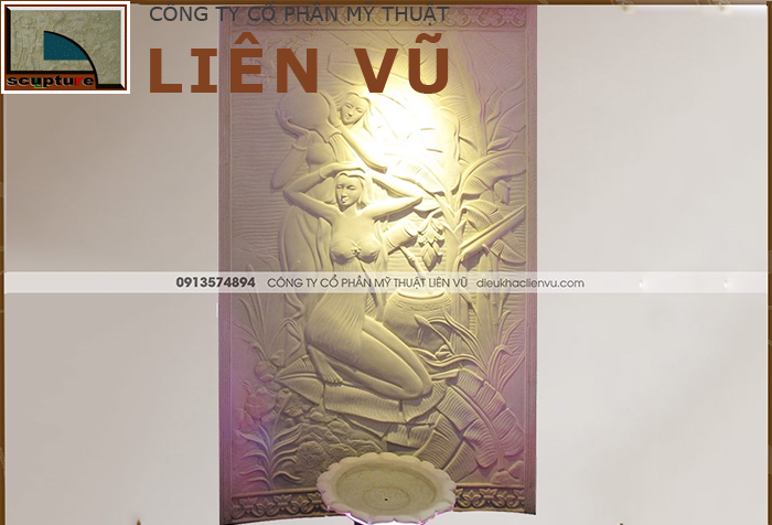 Tranh phù điêu lột tả vẻ đẹp của người thiếu nữ