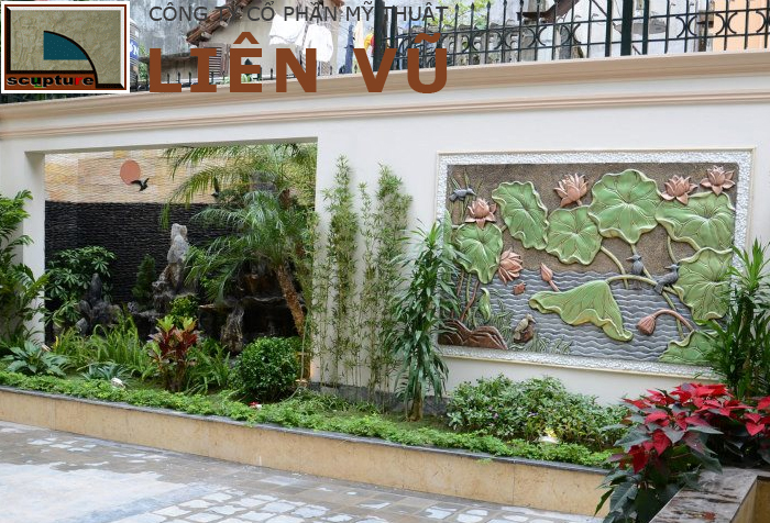 Tranh phù điêu sân vườn đẹp