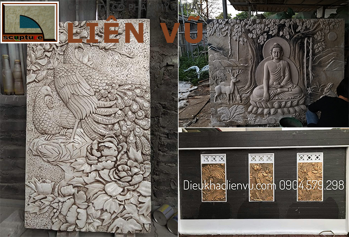 Tranh phù điêu sân vườn với nhiều mẫu mã đa dạng