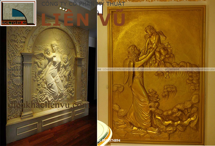 Tranh phù điêu thiên thần