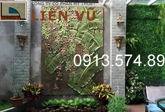 Tranh phù điêu trang trí sân vườn