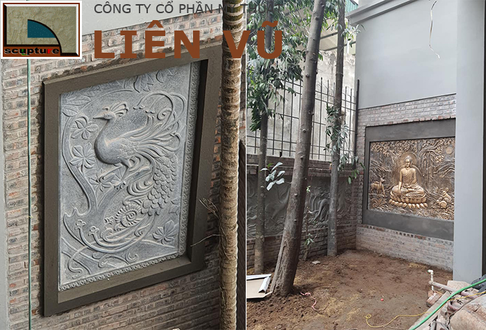 Tranh tường phù điêu đẹp cho sân vườn