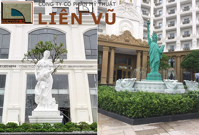 Tư vấn thiết kế trang trí, thi công tượng cô gái và cảnh quan
