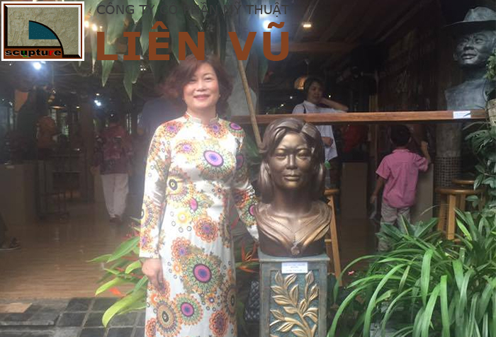 Tượng cô gái bán thân- tượng chân dung