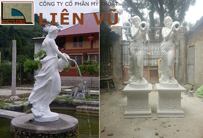 Tượng cô gái composite vô cùng bền đẹp