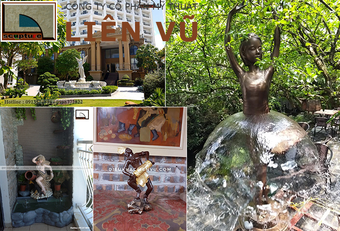 Tượng cô gái bằng composite với vô vàn tạo hình và ứng dụng trang trí độc đáo