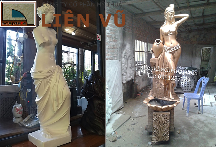 Tượng cô gái châu Âu mang nét đẹp cổ điển kết hợp hiện đại