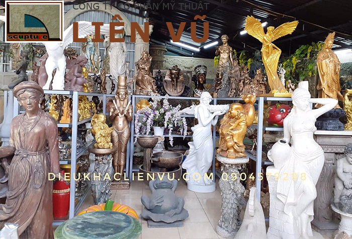 Tượng cô gái composite- lựa chọn số 1 cho không gian ngoài trời