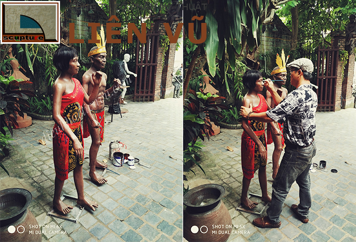 Tượng cô gái điêu khắc đẹp