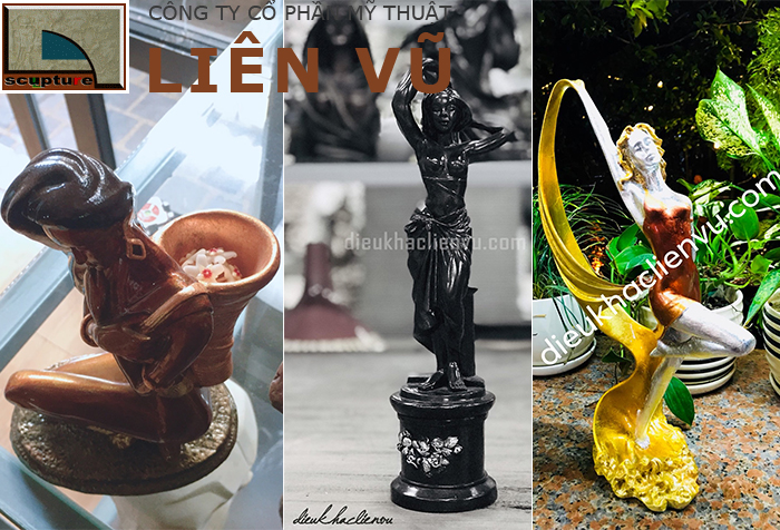 Tượng cô gái nghệ thuật nhỏ để bàn