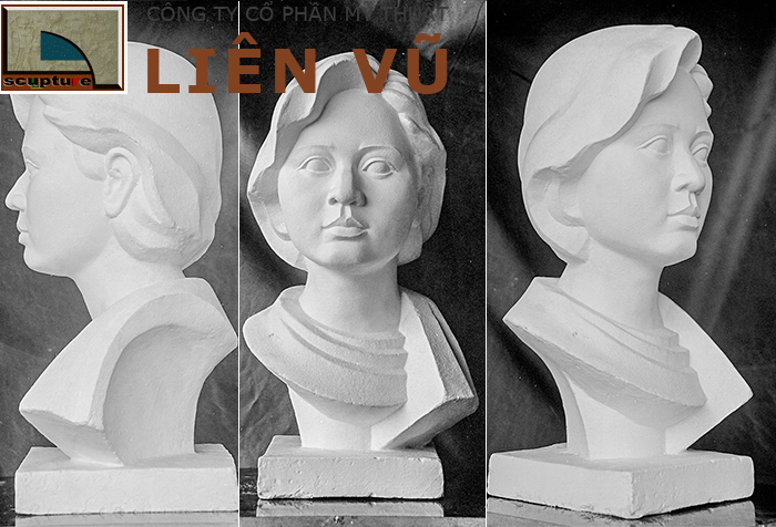 Tượng cô gái điêu khắc