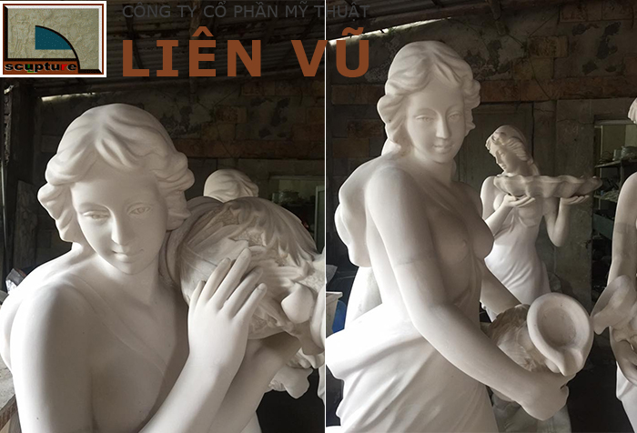 Tượng cô gái đổ nước