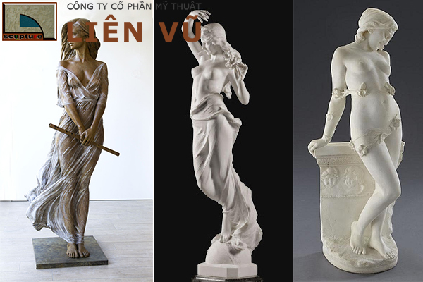Tượng cô gái nghệ thuật đẹp