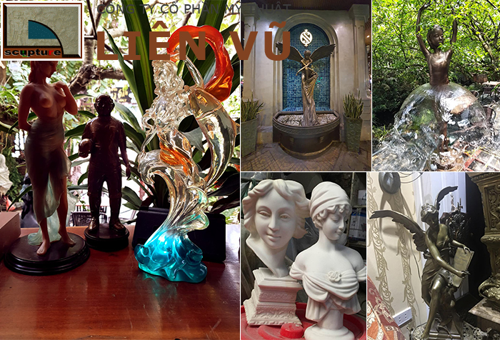 Tượng cô gái nghệ thuật trang trí