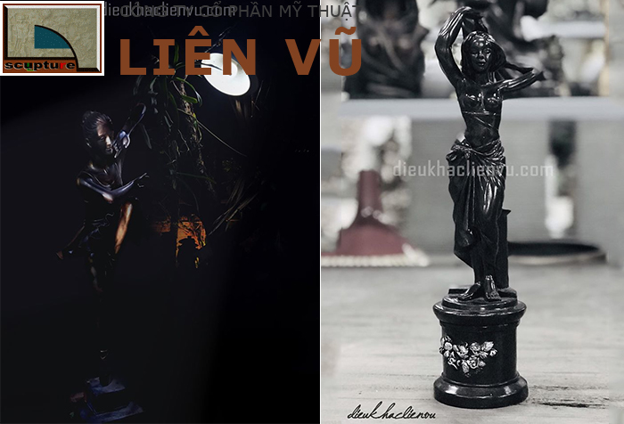 Tượng cô gái nhỏ độc đáo từ chất liệu composite