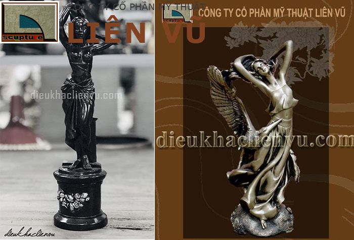 Tượng cô gái nhỏ trang trí