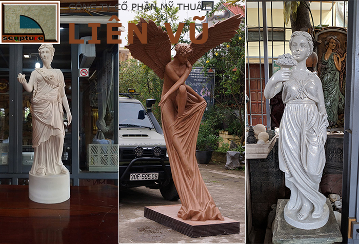 Tượng cô gái với nhiều tạo hình và mục đích sử dụng khác nhau