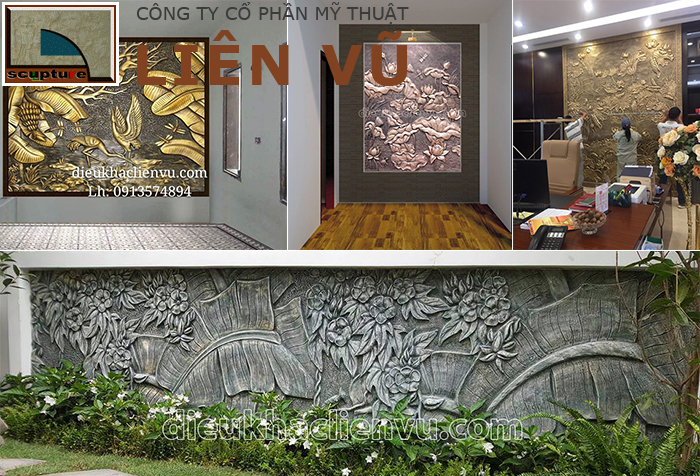 Ứng dụng của phù điêu hoa lá trong lĩnh vực trang trí rất đa dạng