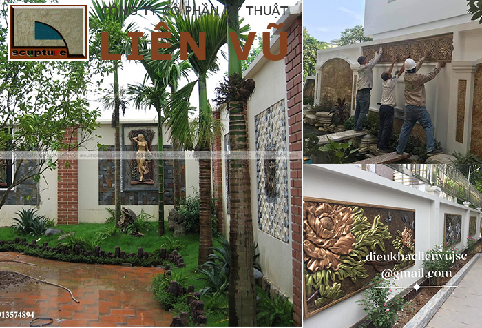 Ứng dụng tranh điêu khắc trong trang trí sân vườn
