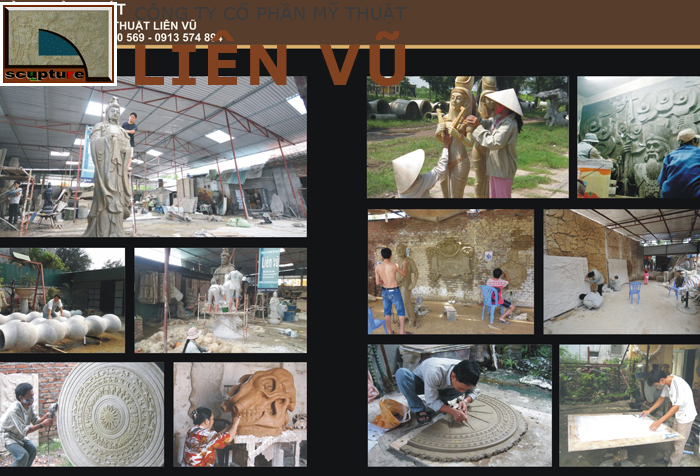Xưởng chế tác tượng, tranh phù điêu châu Âu Liên Vũ
