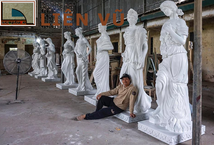 Xưởng sản xuất tượng composite của Liên Vũ