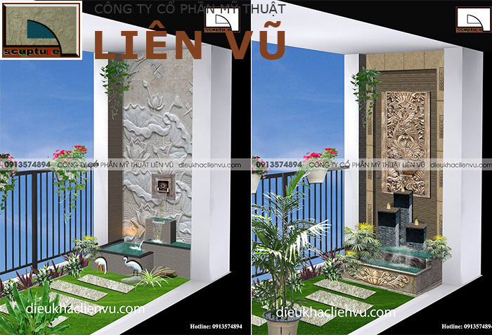 Ý tưởng thiết kế, trang trí ban công đẹp với thác nước tràn