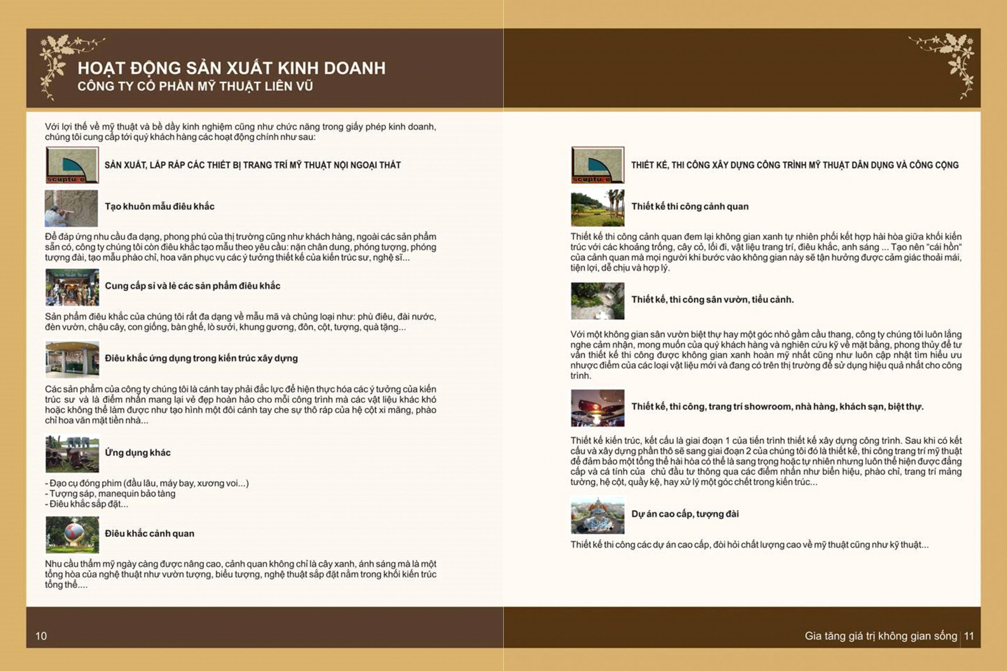 Giới thiệu hoạt động kinh doanh của Liên Vũ