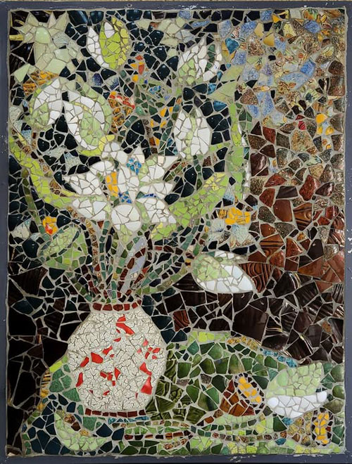 Bức tranh Bạch Liên Hoa (Hoa sen trắng) của họa sĩ Ngô Quỳnh Liên