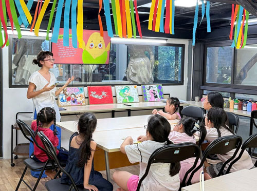 tập in ấn từ rau củ quả
