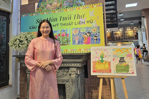 CLB mỹ thuật Li&ecirc;n Vũ khai mạc triển l&atilde;m tranh "SẮC MẦU TUỔI THƠ" 