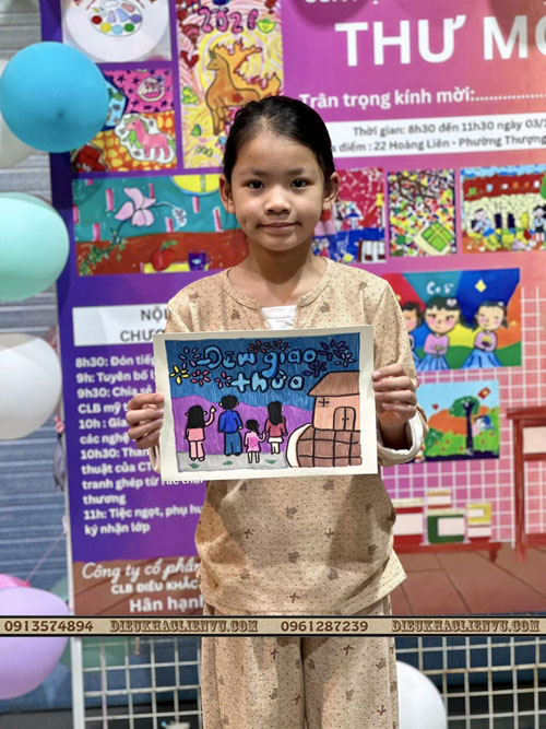 Hình ảnh tranh "Tết Sum Vầy" của các họa sĩ nhí 6