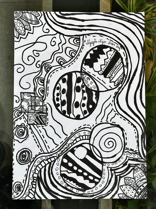 Trải nghiệm Zentangle v&agrave; Doodle của c&aacute;c bạn trường tiểu học