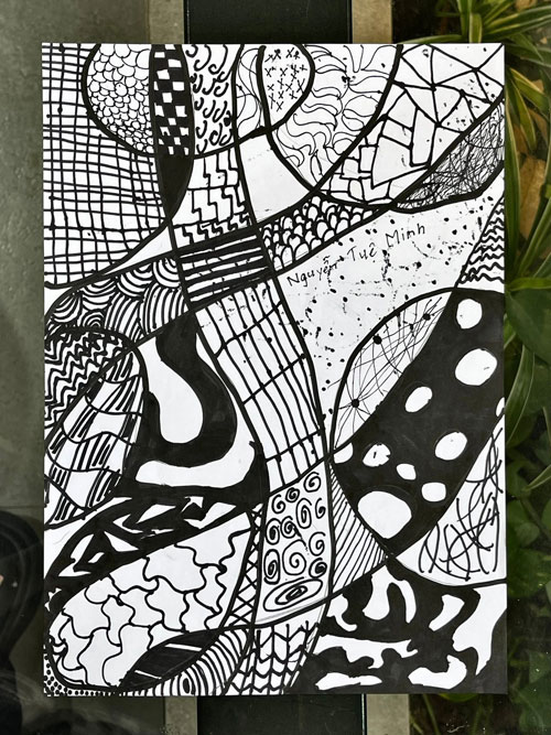 Trải nghiệm Zentangle v&agrave; Doodle của c&aacute;c bạn trường tiểu học
