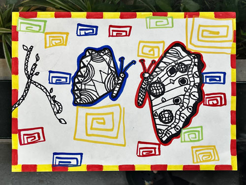 Trải nghiệm Zentangle v&agrave; Doodle của c&aacute;c bạn trường tiểu học
