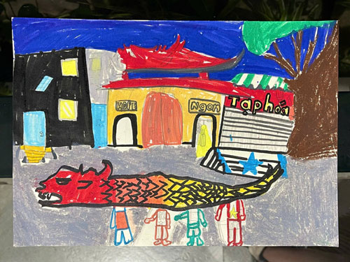 Tranh lễ hội của các họa sĩ Nhí