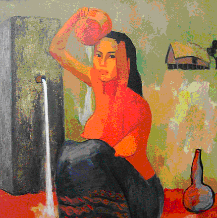 tranh cô gái trường sơn