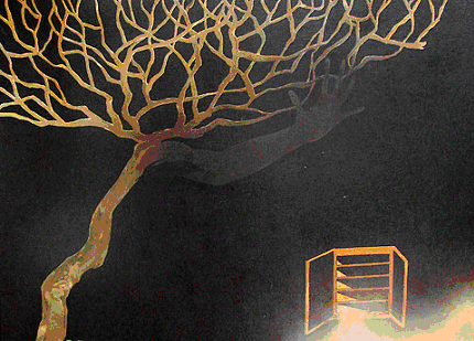 tranh sơn dầu cửa sổ