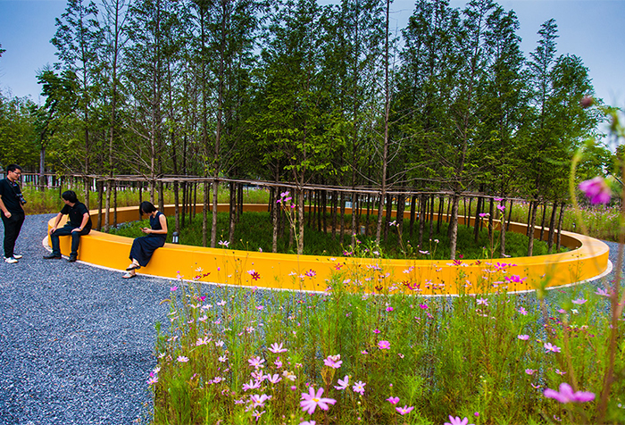 Góc nhỏ trong công viên xanh Yanweizhou