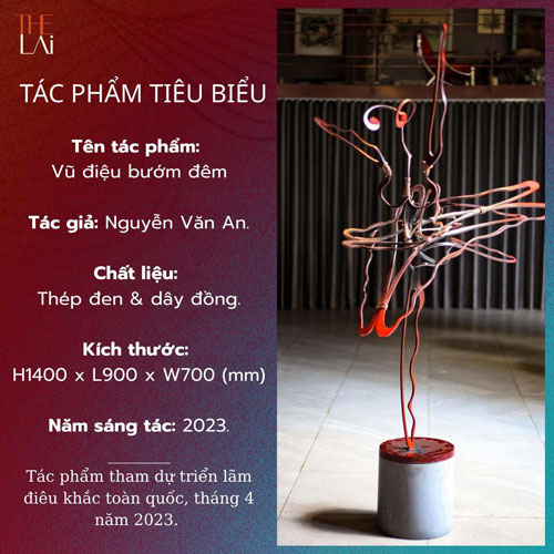 Tác phẩm Bướm Đêm của nhà điêu khắc Nguyễn Văn An