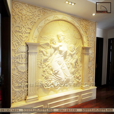 ứng dụng điêu khắc trong trang trí nội thất