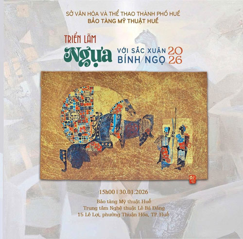 Triển l&atilde;m mỹ thuật 'Ngựa với sắc xu&acirc;n B&iacute;nh Ngọ 2026'