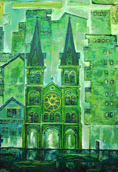 buc tranh thanh pho lanh