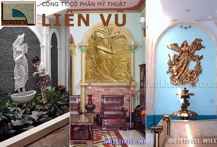 Tranh phù điêu cô gái 3D với nhiều tạo hình, phong cách khác nhau