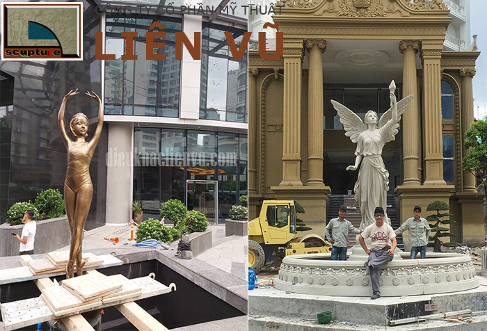 Tượng cô gái điêu khắc kích thước lớn