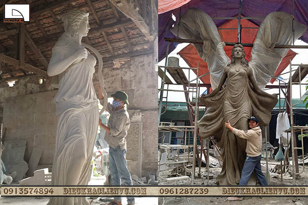 Sản xuất tượng cô gái đá nhân tạo cao cấp siêu bền