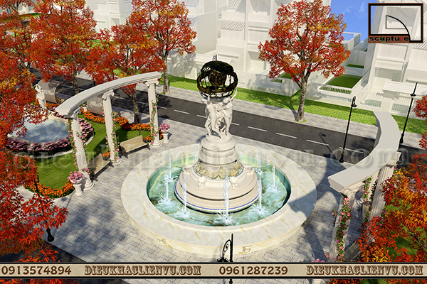 Công trình đài phun nước châu Âu - Công ty CP Mỹ Thuật Liên Vũ