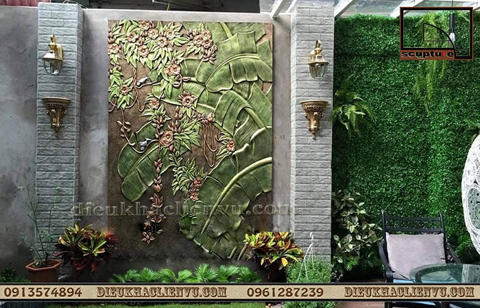 Phù điêu sân vườn đẹp, đơn giản